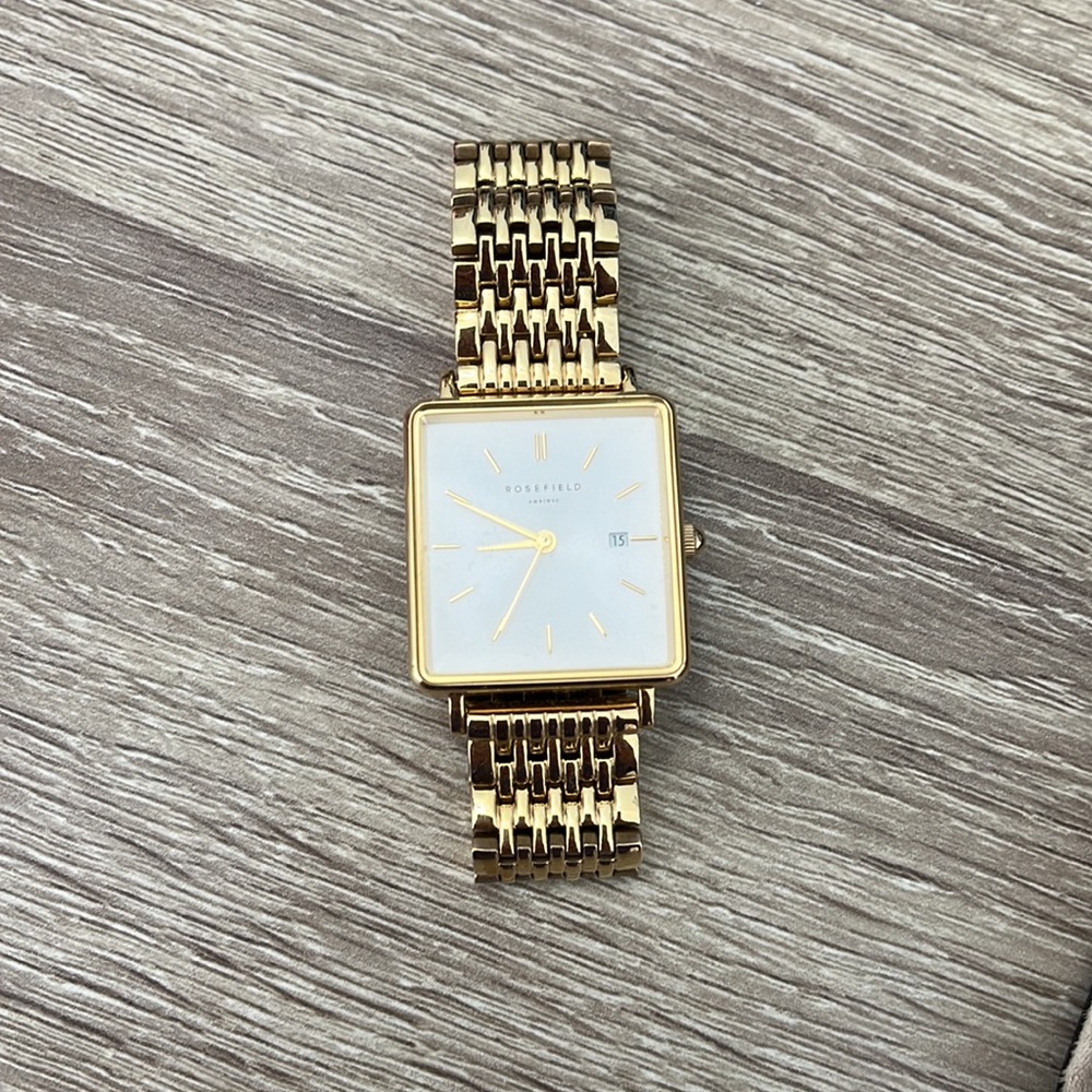 Rosefield Boxy Gold Watch
